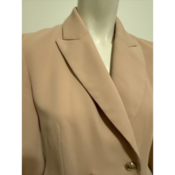Zara Basic Collection Camel Double Breasted  Long Blazer Jacket Dress Women M - Picture 4 of 10